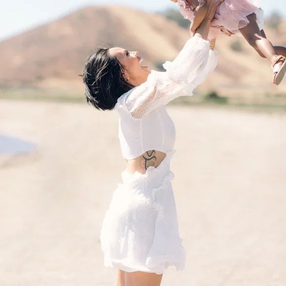 Bardot | Dresses | Bardot White Ziggy Swiss Dot Plumeti Cutout Ruffled Lace Mini  Dress Ruffles S | Poshmark